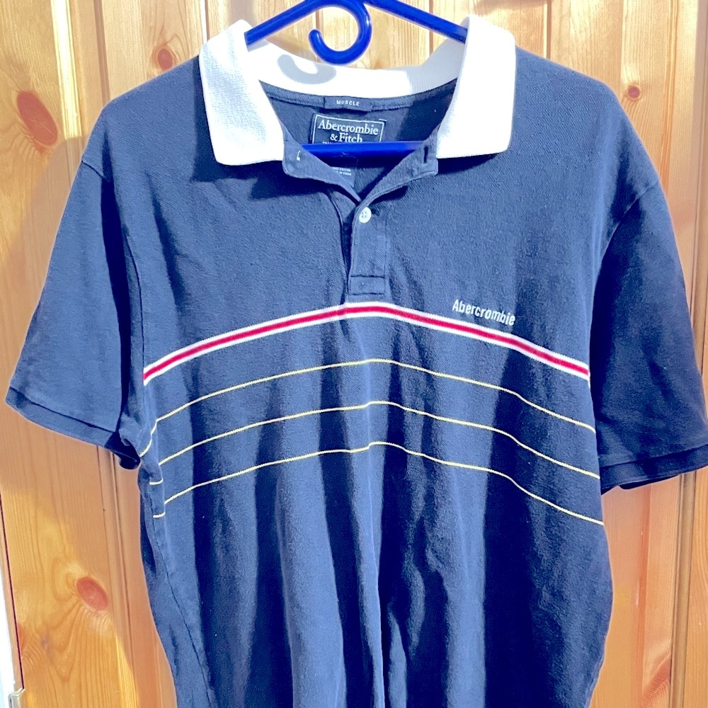 1 VINTAGE ABERCROMBIE & FITCH Muscle Fit Polo Size XL